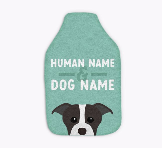 Human and Dog Names: Personalized {breedFullName} Hot Water Bottle